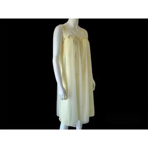 Vintage 50s 60s Kayser Sheer Layered Babydoll Nightie M